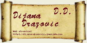 Dijana Dražović vizit kartica